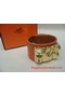 2009 Hermes Orange Leather Gold Bangle 1171  Replica