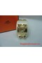 2009 Hermes White Leather Gold Bangle 1171  Replica
