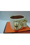2009 Hermes White Leather Gold Bangle 1171  Replica