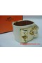 2009 Hermes White Leather Gold Bangle 1171  Replica