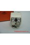 2009 Hermes White Leather Silver Bangle 1171  Replica