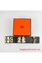 2010 Hermes Black Snakeskin Gold Bangle 1171  Replica