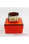 2010 Hermes Black Snakeskin Gold Bangle 1171  Replica