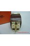 2010 Hermes dark Brown Leather Gold Bangle 1171  Replica