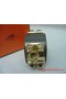 2010 Hermes Gray Leather Gold Bangle 1171  Replica