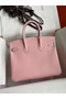 Hermes Birkin 25 Retourne Handmade Bag In Rose Sakura Epsom Calfskin Replica