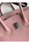 Hermes Birkin 25 Retourne Handmade Bag In Rose Sakura Epsom Calfskin Replica