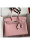 Hermes Birkin 25 Retourne Handmade Bag In Rose Sakura Epsom Calfskin Replica
