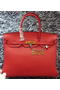 Hermes Birkin 35CM Tote Bag Litchi Leather HB35GL Red Replica
