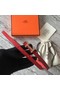 Hermes Focus belt buckle & Reversible leather strap 13 mm H20815 red Replica