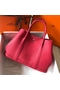 Hermes Garden Party 30 Bag In Rose Red Taurillon Leather Replica
