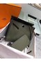 Hermes Herbag 31CM Original Canvas Leather & Calfskin 45987 Atrovirens&Black Replica