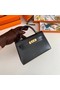 Hermes Kelly 19cm Shoulder Bags box Leather KL19 Gold hardware black Replica