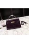 Hermes Kelly 19cm Tote Bag crocodile Leather KL19 purple Replica