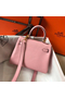 Hermes Kelly 20cm Bag In Pink Clemence Leather GHW Replica