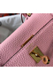 Hermes Kelly 20cm Bag In Pink Clemence Leather GHW Replica