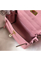 Hermes Kelly 20cm Bag In Pink Clemence Leather GHW Replica