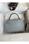Hermes Kelly Mini II Sellier Handmade Bag In Blue Glacier Epsom Calfskin Replica