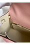 Hermes Kelly Sellier 25 Bicolor Bag in Rose Sakura and Craie Epsom Calfskin Replica