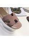 Hermes lady leather Slipper HO808HMJ pink Replica