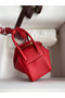 Hermes Mini Lindy Handmade Bag In Red Clemence Leather Replica