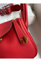 Hermes Mini Lindy Handmade Bag In Red Clemence Leather Replica