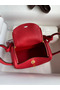 Hermes Mini Lindy Handmade Bag In Red Clemence Leather Replica
