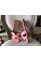 Hermes Oran Sandals In Pink Epsom Leather Replica