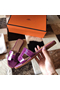 Hermes Oran Sandals In Purple Shiny Niloticus Crocodile Replica