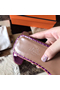 Hermes Oran Sandals In Purple Shiny Niloticus Crocodile Replica