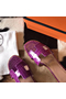 Hermes Oran Sandals In Purple Shiny Niloticus Crocodile Replica