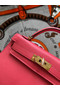 Hermes original mini Kelly chevre mysore K19CM Watermelon red&Gold Metal Replica