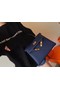 Hermes original Togo leather kelly bag KL320 dark blue Replica