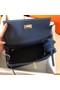 Hermes original Togo leather kelly bag KL320 dark blue Replica