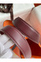 Hermes Picotin Lock 22 Bicolor Handmade Bag in Orange and Burgundy Swift Leather Replica
