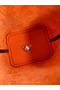 Hermes Picotin Lock 22 Bicolor Handmade Bag in Orange and Burgundy Swift Leather Replica