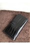 Hermes 100% genuine crocodile leather kelly Wallet 33569 black Replica