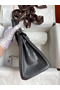 Hermes Birkin 25 Bag In Dark Grey Matte Alligator Crocodile Skin Replica