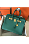 Hermes Birkin 30 Handmade Bag In Malachite Epsom Leather Replica