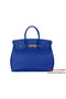 Hermes Birkin 35CM RoyalBlue Clemence Leather Tote Bag Gold Replica