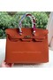 Hermes Birkin 35CM Tote Bag Orange Calfskin Leather BK35 Gold Replica