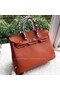 Hermes Birkin 35CM Tote Bag Orange Calfskin Leather BK35 Gold Replica