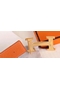 Hermes H Belt Buckle & Orange 32mm Clemence Strap Replica