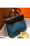 Hermes Herbag 31CM Original Canvas Leather & Calfskin 45987 Blue&Black Replica