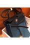 Hermes Herbag 31CM Original Canvas Leather & Calfskin 45987 Blue&Black Replica