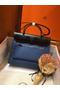 Hermes Herbag Zip 31cm Bag In Black And Blue Replica