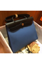 Hermes Herbag Zip 31cm Bag In Black And Blue Replica
