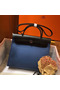 Hermes Herbag Zip 31cm Bag In Black And Blue Replica