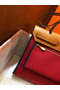 Hermes Herbag Zip 31cm Bag In Brown And Red Replica