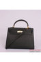 Hermes Kelly 32cm Handle Bag Black Togo Leather Gold Replica